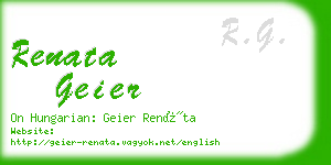 renata geier business card